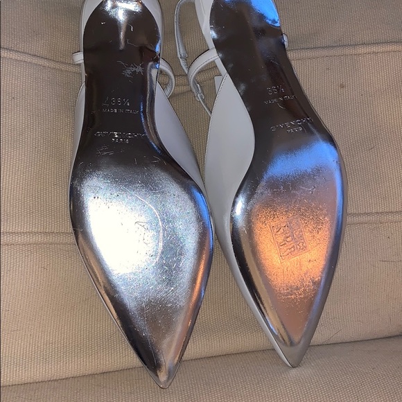 NWT Givenchy White Specchio Leather Slingback Pump - Picture 4 of 6